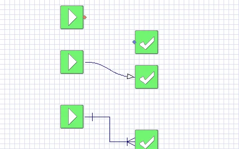 The original Draw2D DHTML port demo: green figures connected by lines